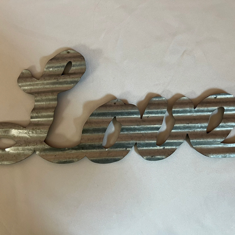 Metal Love Sign 