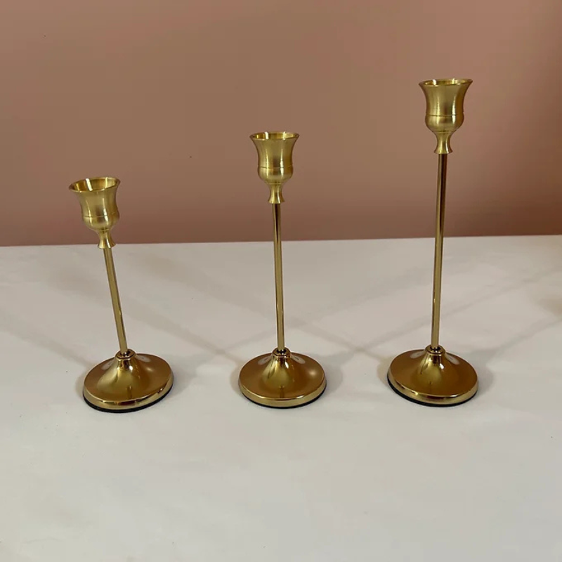Brass Candle Holder Set of 3