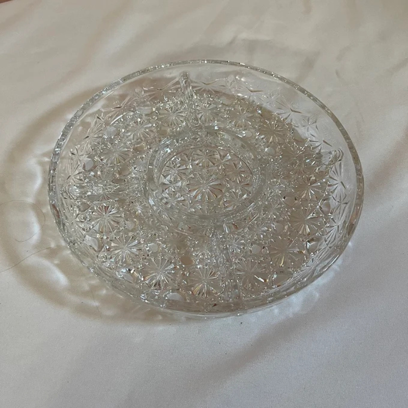 Decorative Clear Crystal Serving Tray 
