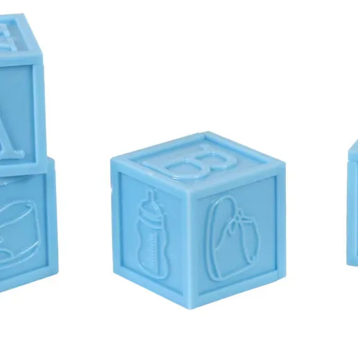 Baby Blue Decorative Blocks Set of 9