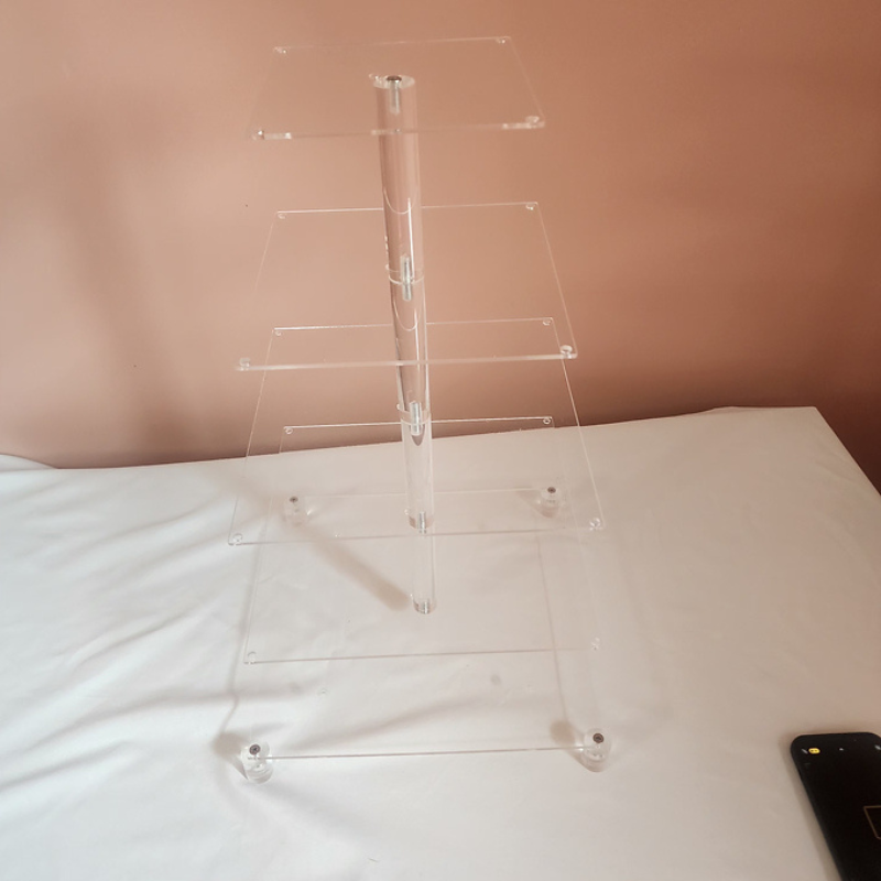 Five Tier Clear Cupcake Display Stand