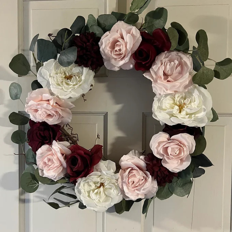 Grapevine Wreath with Flowers