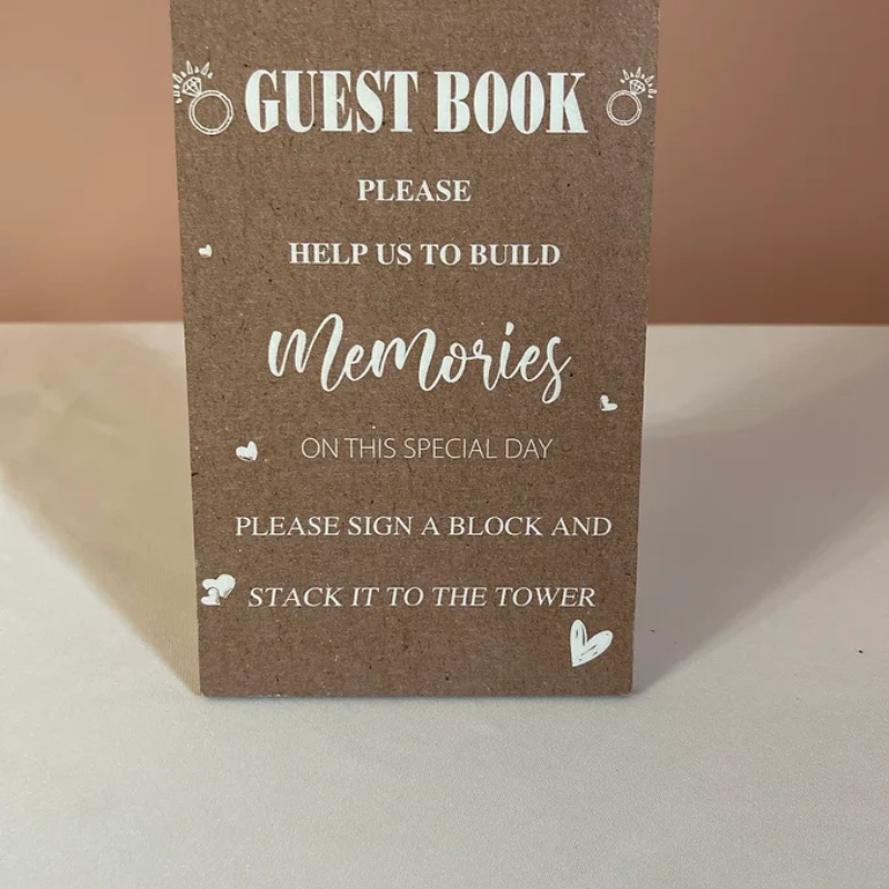 Wooden Guest Book Sign