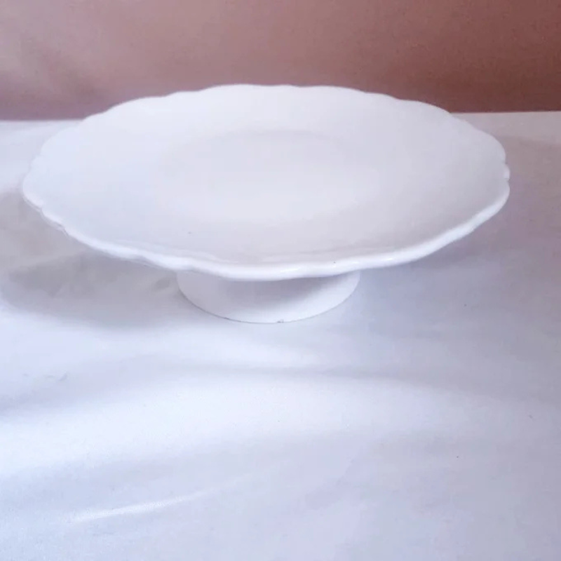 White Stand Platter Riser