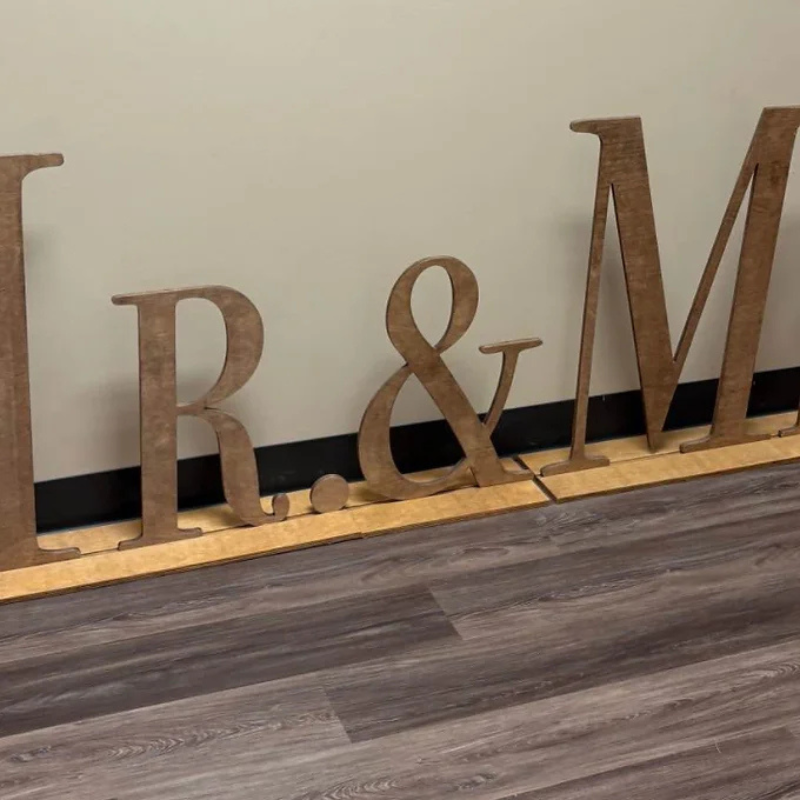 Tall Mr and Mrs Sign