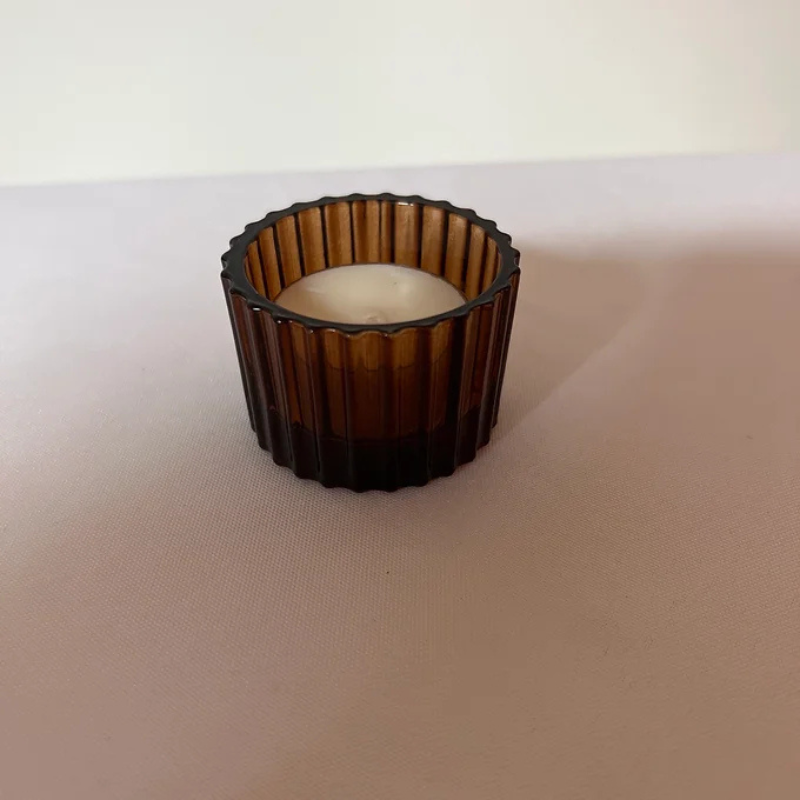 Amber Votive Candle Holder