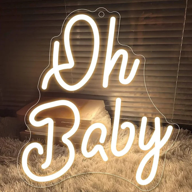  Oh Baby Neon Sign  Adjustable Brightness
