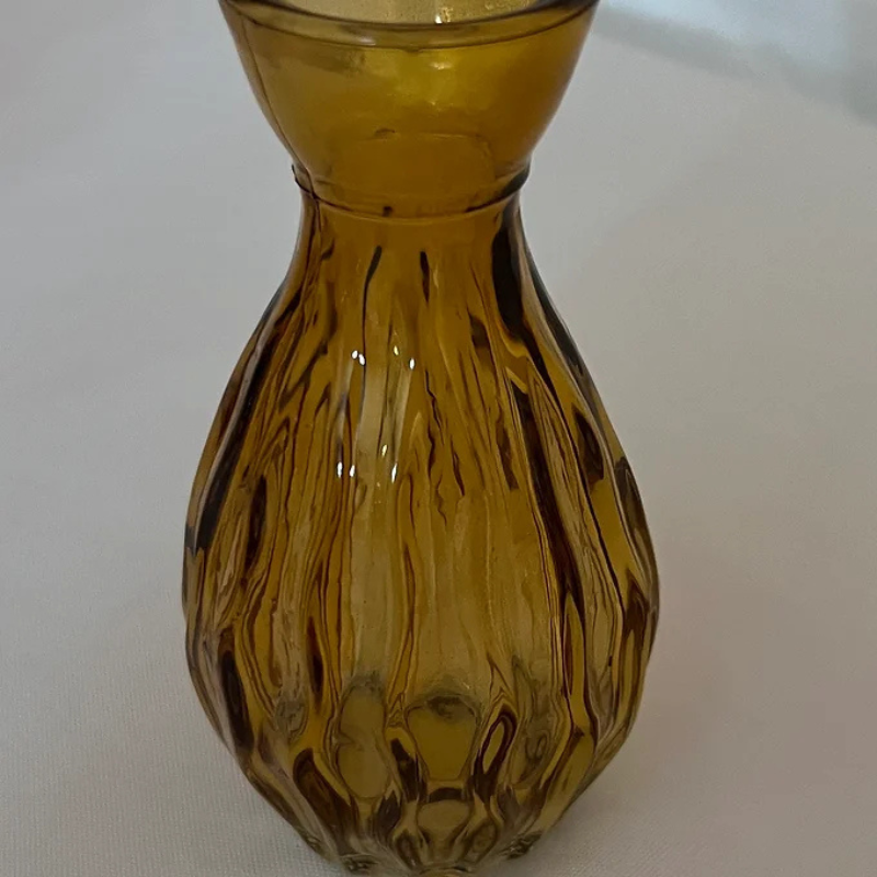 Mini Amber 4 inch Glass Vase