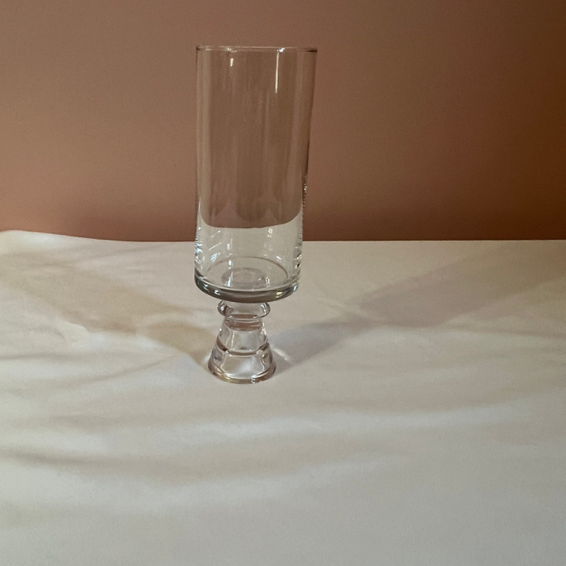  Clear Glass Candle Holder